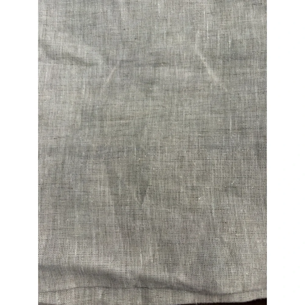 Quince European Linen True Blackout Curtain Light Flax Single Panel 48